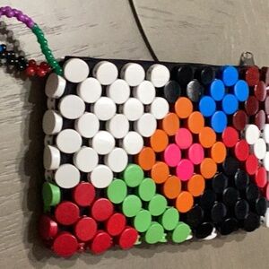 Wooden bead clutch